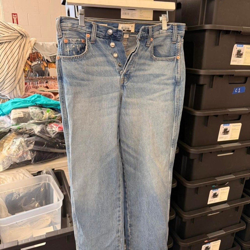 Vintage Wash Straight‎ Leg Jeans